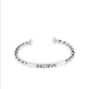 Paparazzi believe cuff bracelet silver